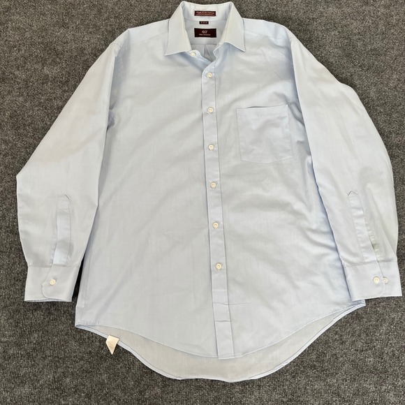 Van Heusen Other - Van Heusen 417 Mens Light Blue Long Sleeve Button Down Dress Shirt 16 32/33